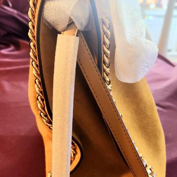 Michael Kors Mina Large Suede Chain Shoulder Bag - Picture 13 of 16